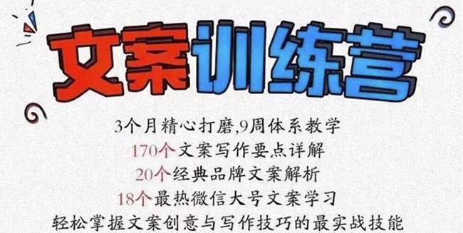 龙小天《文案训练营》全面系统解决文案写作难题！-刀客资源网