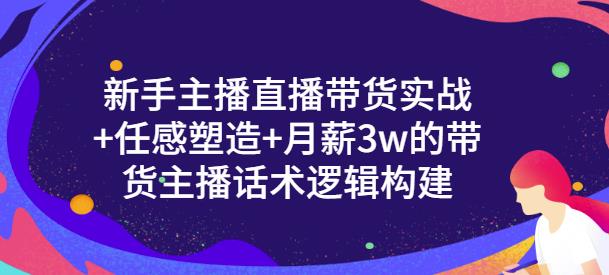 小白主播直播带货实战+信任感塑造+月薪3w的带货主播话术逻辑构建-刀客资源网