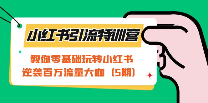 小红书引流特训营-第5期：教你零基础玩转小红书，逆袭百万流量大咖-刀客资源网