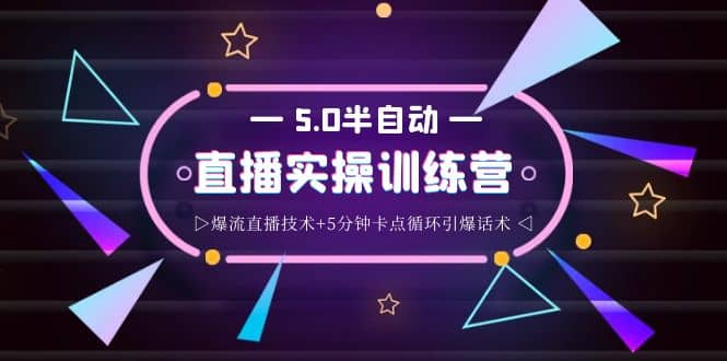 蚂蚁·5.0半自动直播2345打法，半自动爆流直播技术+5分钟卡点循环引爆话术-刀客资源网
