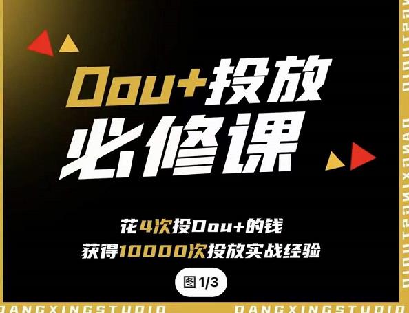 代同学DOU+投放训练营，用付费流量撬动大额自然流量，过得超额变现转化-刀客资源网