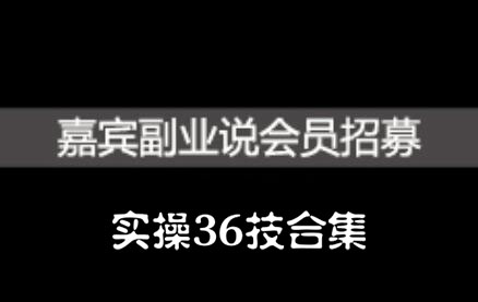 嘉宾副业说实操36技合集，价值1380元-刀客资源网