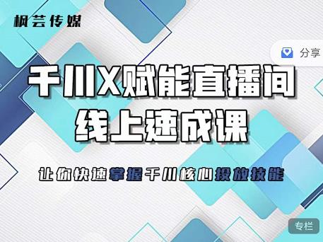 枫芸传媒-线上千川提升课，提升千川认知，提升千川投放效果-刀客资源网