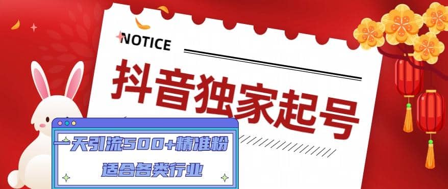抖音独家起号，适合各类行业（9节视频课）-刀客资源网