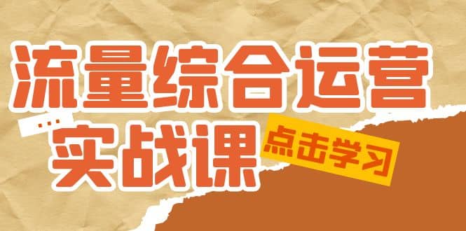 流量综合·运营实战课：短视频、本地生活、个人IP知识付费、直播带货运营-刀客资源网