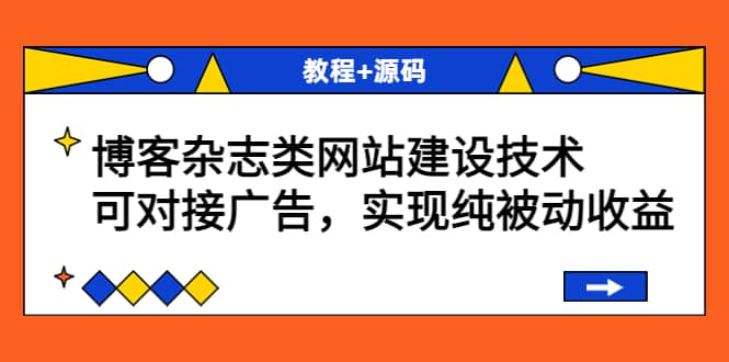 博客杂志类网站建设技术，可对接广告，实现纯被动收益（教程+源码）-刀客资源网