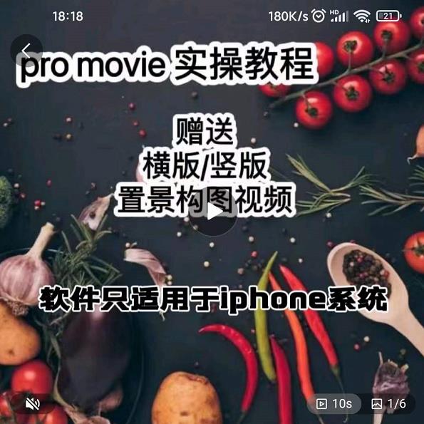 漆十二美食摄影，25​节promovie实操高手课节-刀客资源网