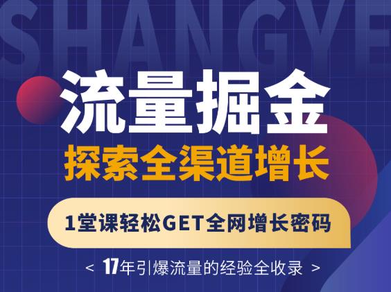 张琦流量掘金探索全渠道增长，1堂课轻松GET全网增长密码-刀客资源网