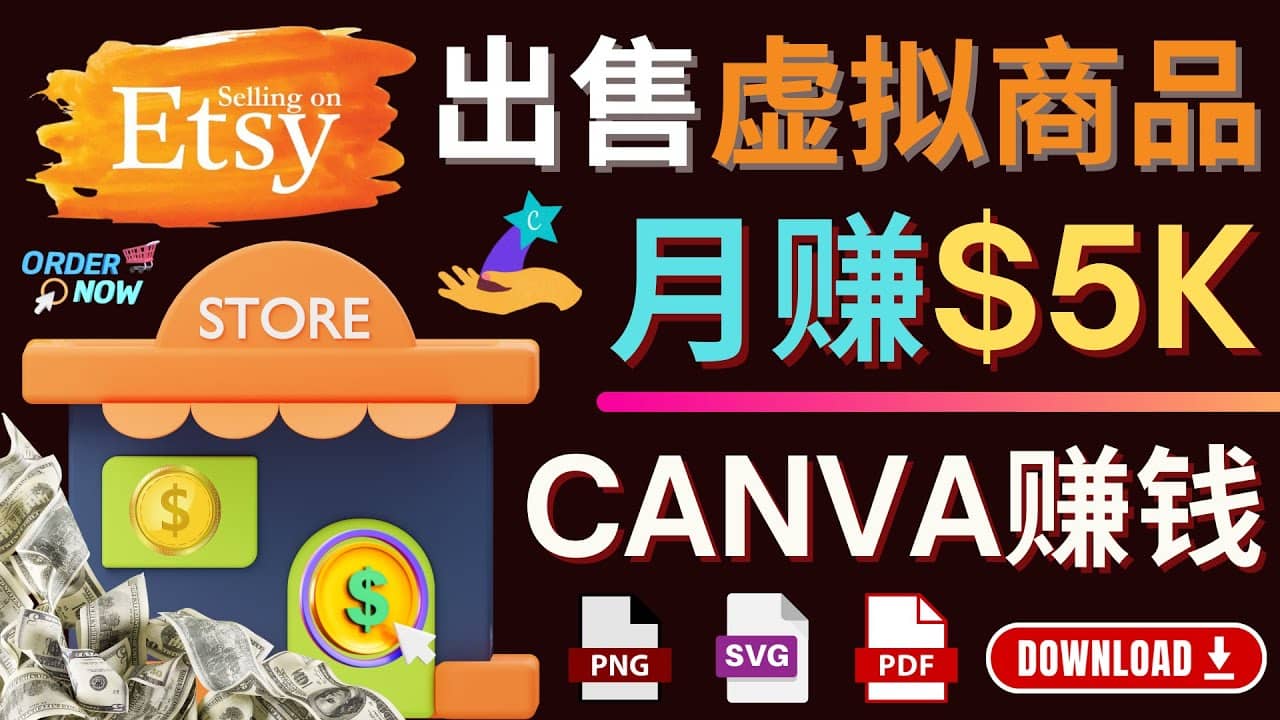通过Etsy出售Canva模板，操作简单，收益高，月赚5000美元-刀客资源网