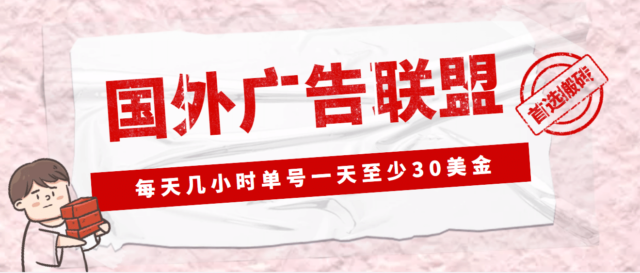 外面收费1980最新国外LEAD广告联盟搬砖项目，单号一天至少30美元(详细教程)-刀客资源网