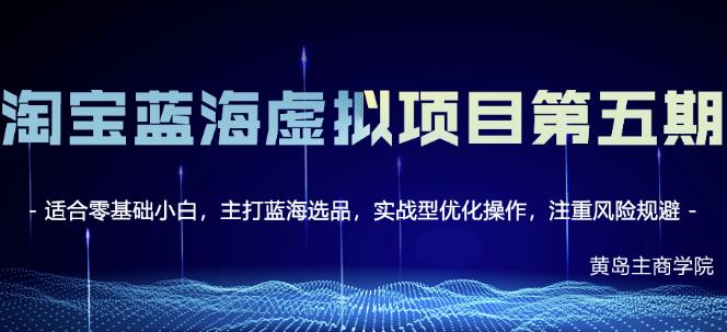 淘宝虚拟无货源3.0+4.0+5.0，适合零基础小白，主打蓝海选品，实战型优化操作-刀客资源网