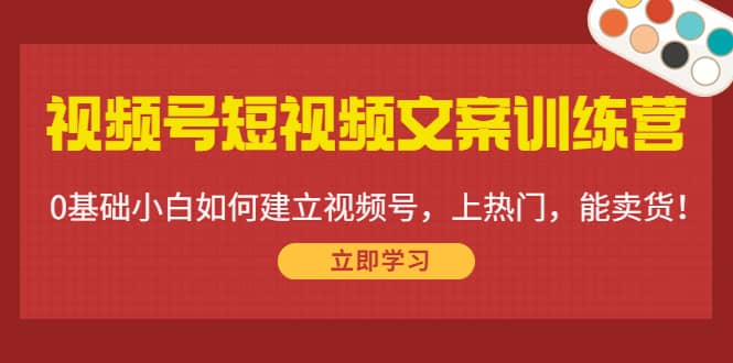 视频号短视频文案训练营：0基础小白如何建立视频号，上热门，能卖货！-刀客资源网