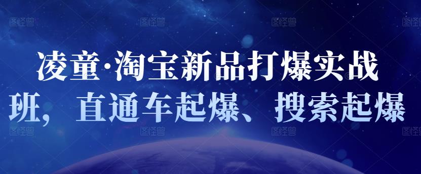 凌童·淘宝新品打爆实战班，直通车起爆、搜索起爆-刀客资源网