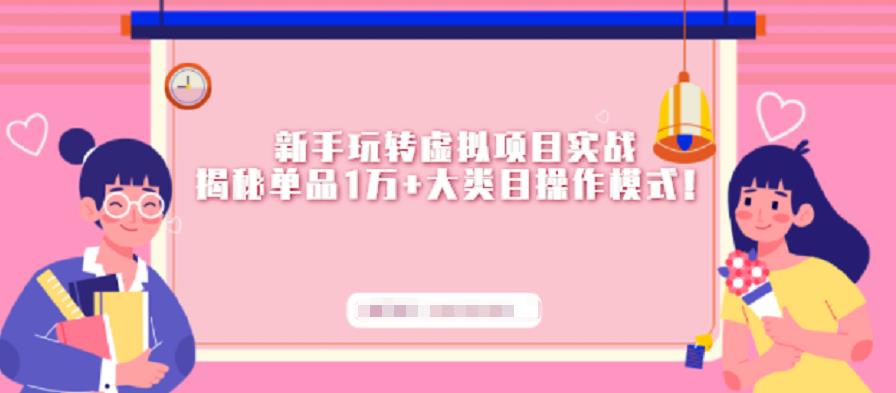 小白玩转虚拟项目实战，揭秘单品1万+大类目操作模式【视频课程】-刀客资源网