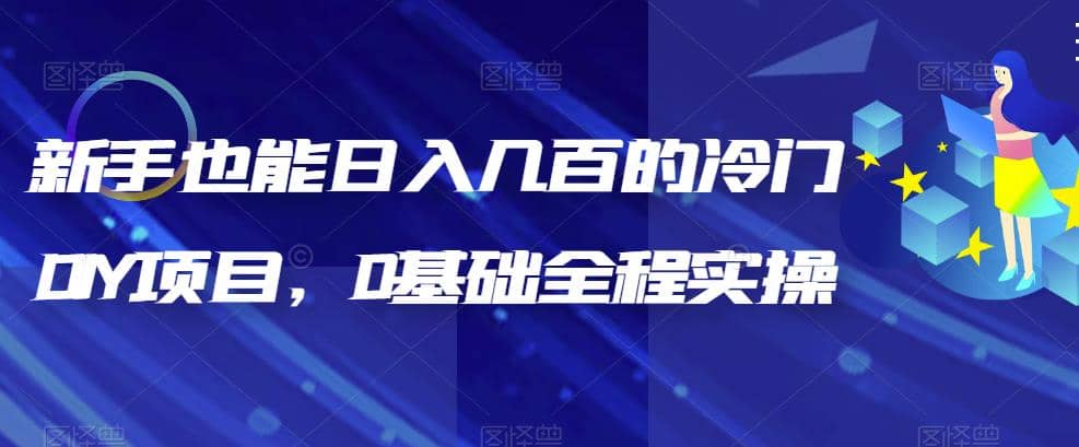 小白也能日入几百的冷门DIY项目，0基础全程实操【揭秘】-刀客资源网