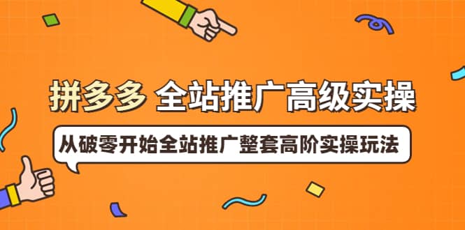 拼多多全站推广高级实操：从破零开始全站推广整套高阶实操玩法-刀客资源网