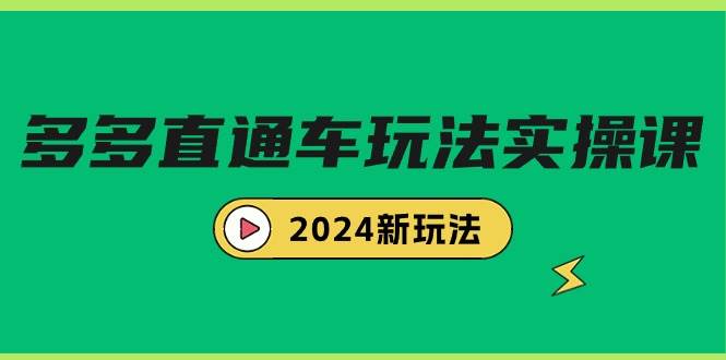 多多直通车玩法实战课，2024新玩法（7节课）-刀客资源网