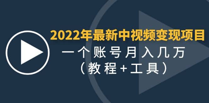 2022年最新中视频变现最稳最长期的项目（教程+工具）-刀客资源网