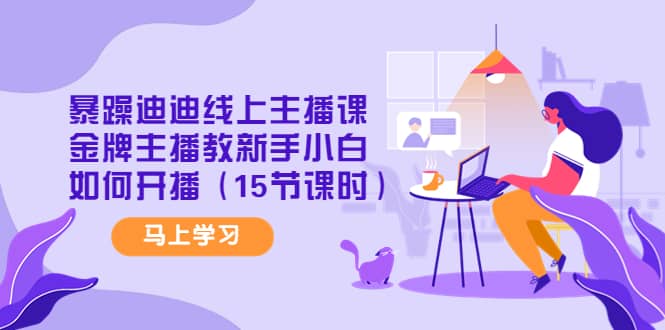 暴躁迪迪线上主播课，金牌主播教小白小白如何开播（15节课时）-刀客资源网