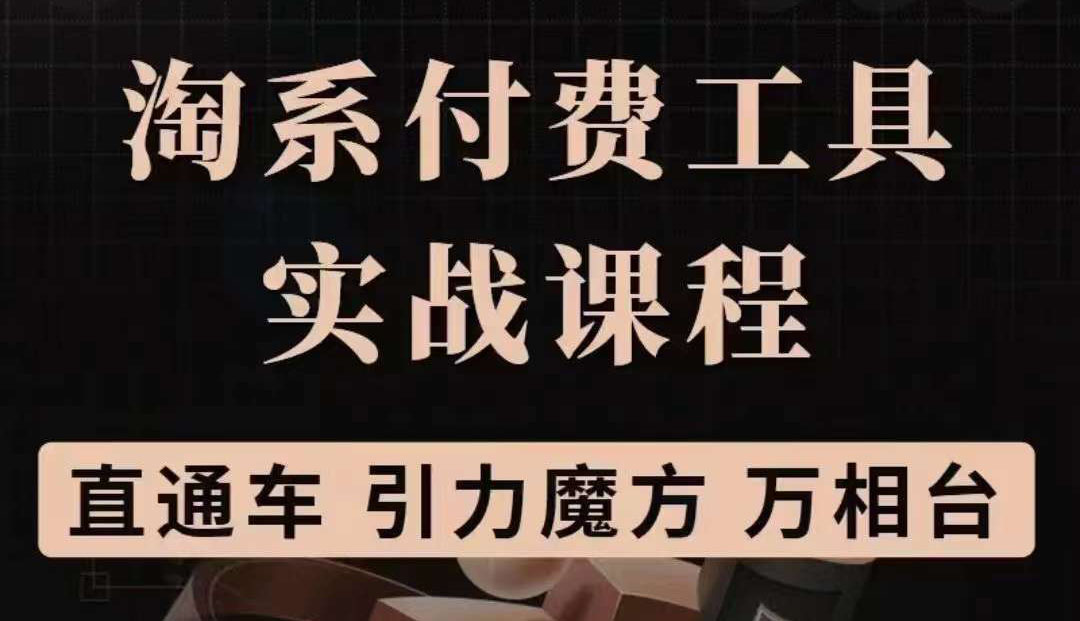 淘系付费工具实战课程【直通车、引力魔方】战略优化，实操演练（价值1299）-刀客资源网