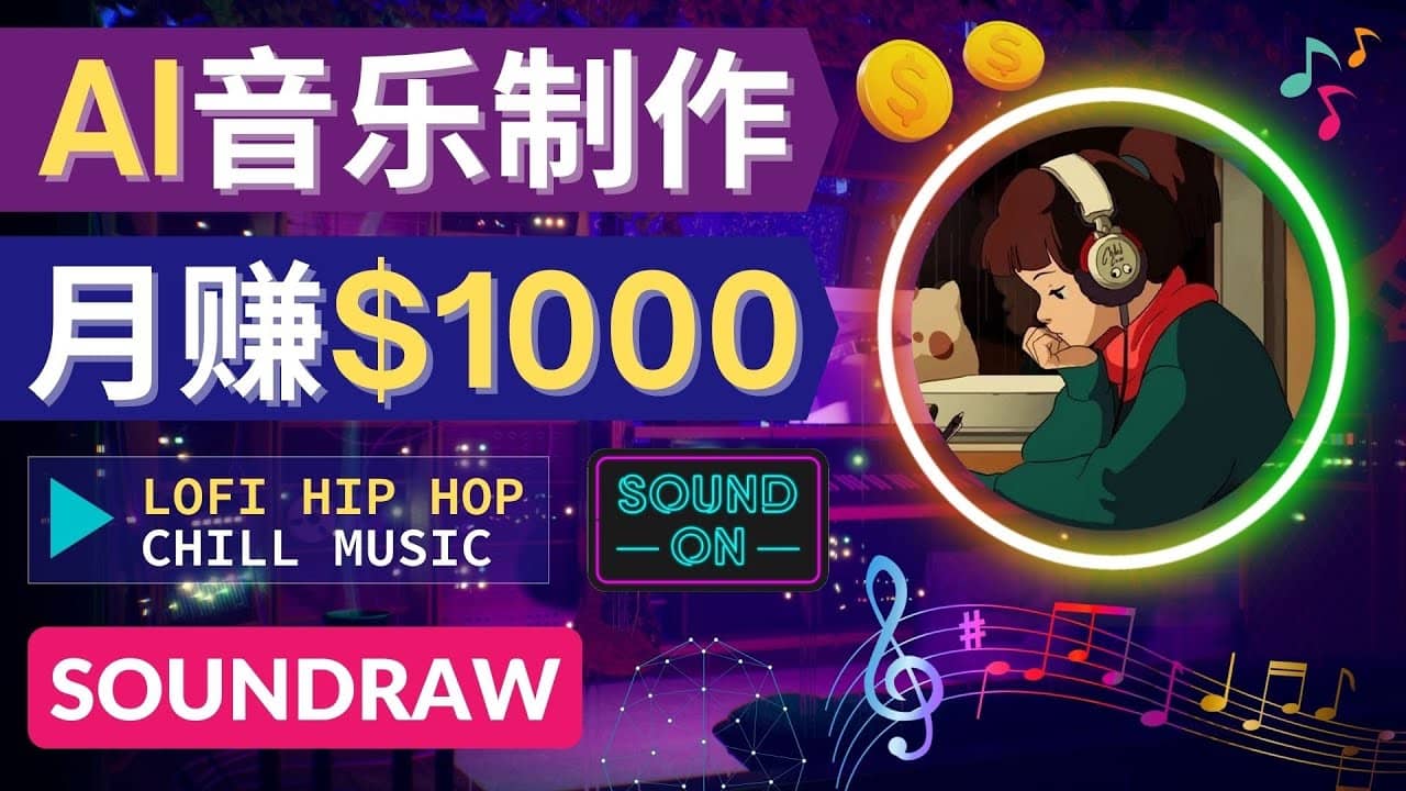无需任何音乐基础： 使用AI软件制作Lofi Hip Hop Chill Music 月赚1000美元-刀客资源网