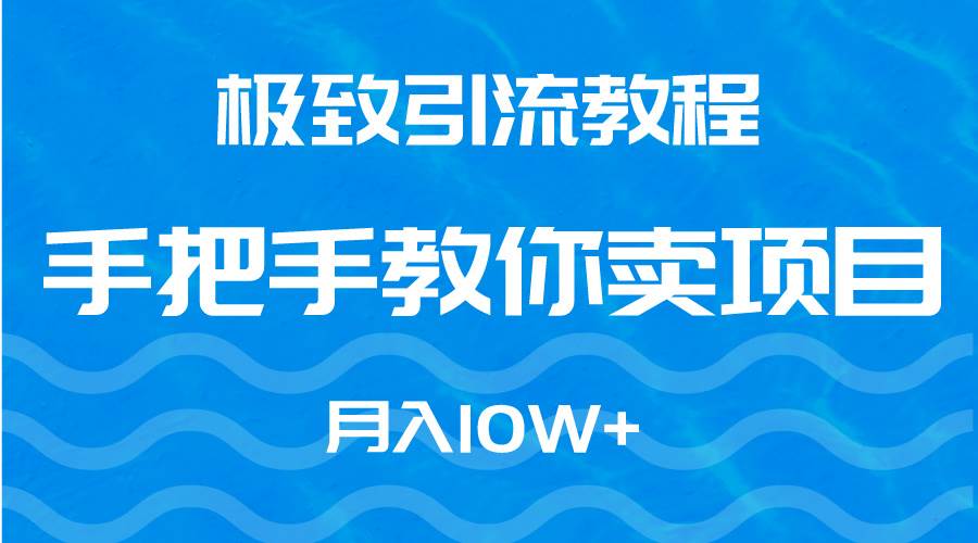 极致引流教程，手把手教你卖项目，月入10W+-刀客资源网