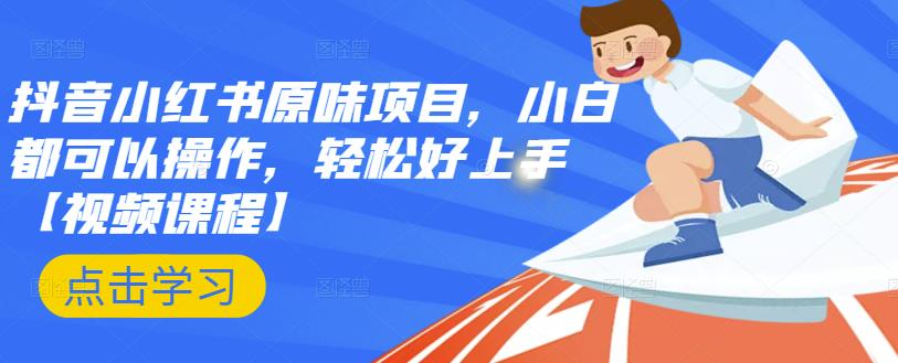 抖音小红书原味项目，小白都可以操作，轻松好上手【视频课程】-刀客资源网