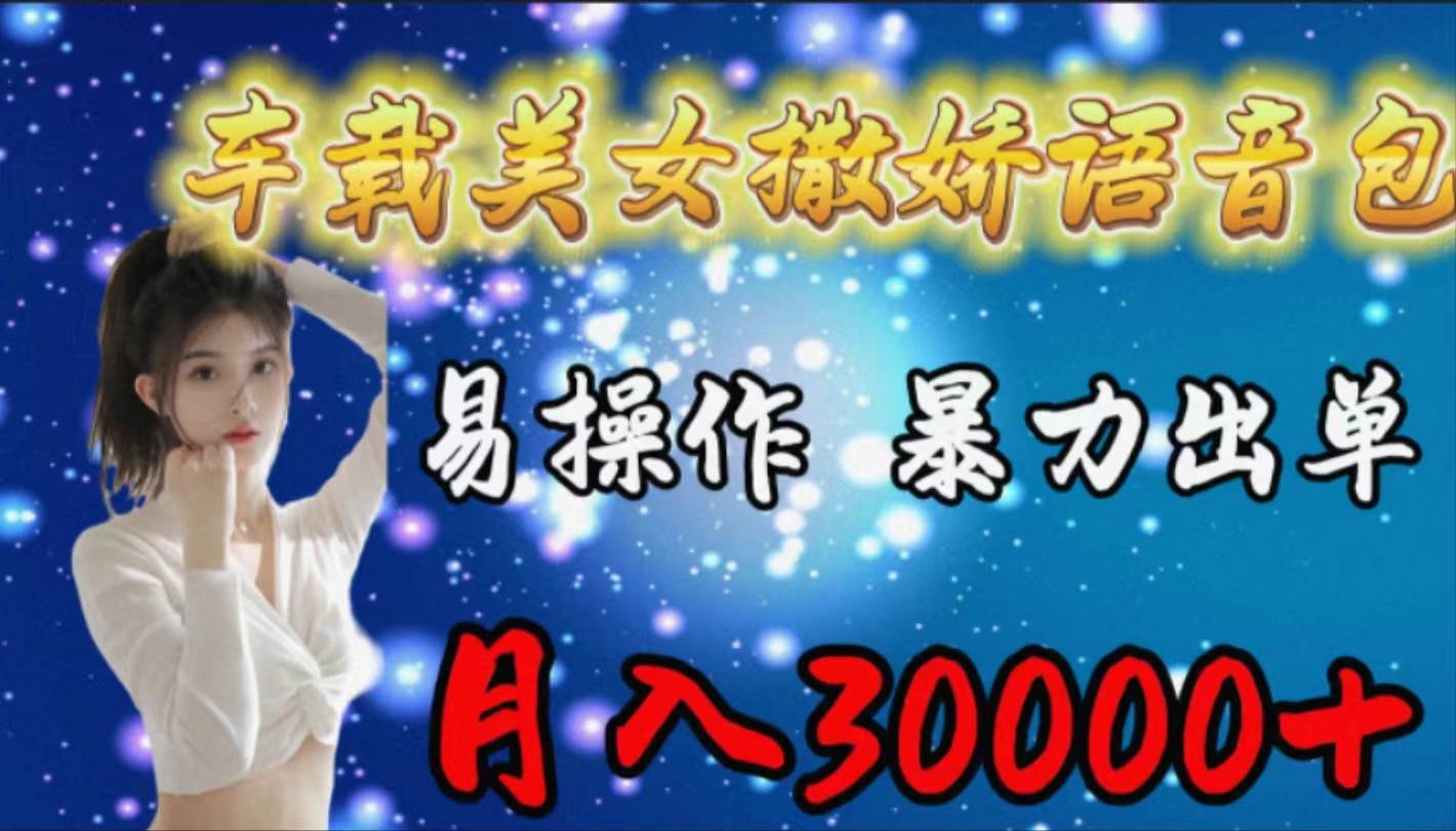 车载女生撒娇语音包，易操作，暴力出单，月入30000+-刀客资源网