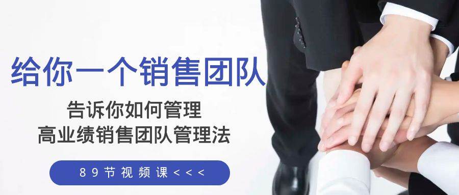 给你一个销售团队，告诉你如何管理，高业绩销售团队管理法（89节课）-刀客资源网