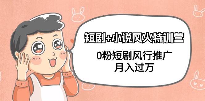 短剧+小说风火特训营，0粉短剧风行推广，月入过万（102节课）-刀客资源网