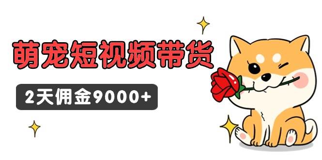东哲日记·萌宠短视频带货，2天佣金9000+-刀客资源网