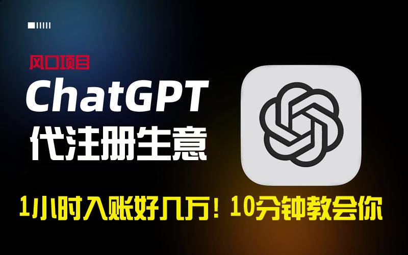 一小时入账好几万！利润大到吓人的ChatGPT代注册小生意，10分钟教会你，…-刀客资源网