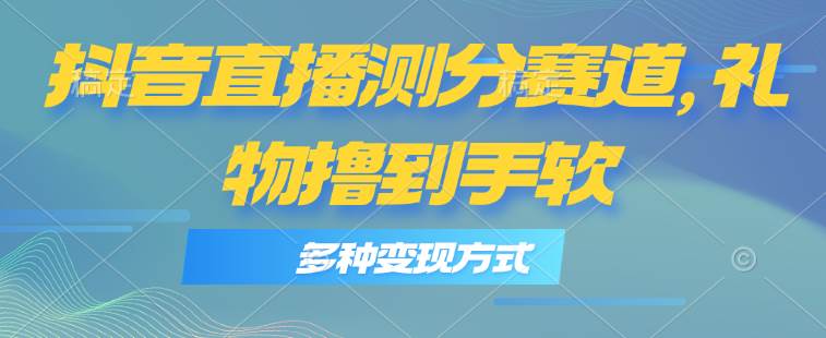 抖音直播测分赛道，多种变现方式，轻松日入1000+-刀客资源网