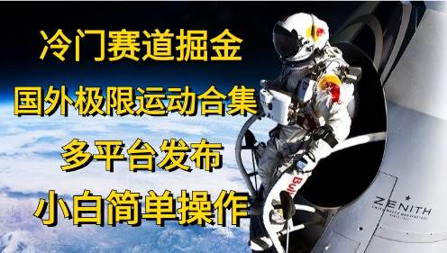 冷门赛道掘金，国外极限运动视频合集，多平台发布，小白简单操作-刀客资源网