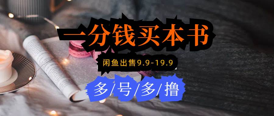 每天花1分钱买一本书，闲鱼出售9.9-19.9不等，多账号多撸 小白小白均可操作-刀客资源网