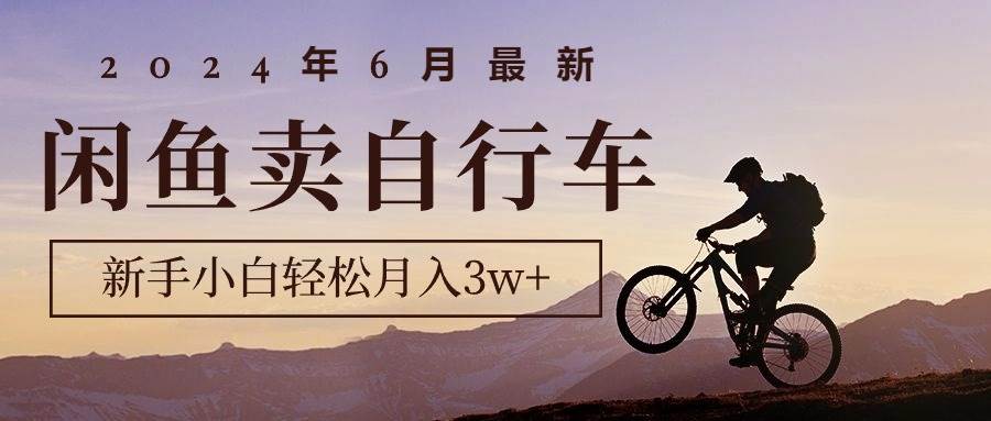 2024年6月最新闲鱼卖自行车，小白小白轻松月入3w+项目-刀客资源网