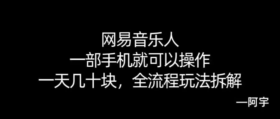 【168网创10期】网易音乐人搬砖，一部就手机就可以操作，一天几十，全流程拆解，小白也能操作的副业，纯自然流玩法！-刀客资源网