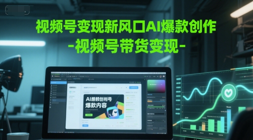 视频号变现新风口AI爆款创作-视频号带货变现-刀客资源网