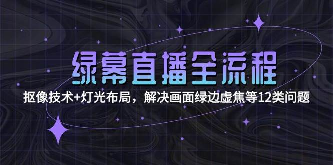 （15044期）绿幕直播全流程：抠像技术+灯光布局，解决画面绿边虚焦等12类问题-刀客资源网
