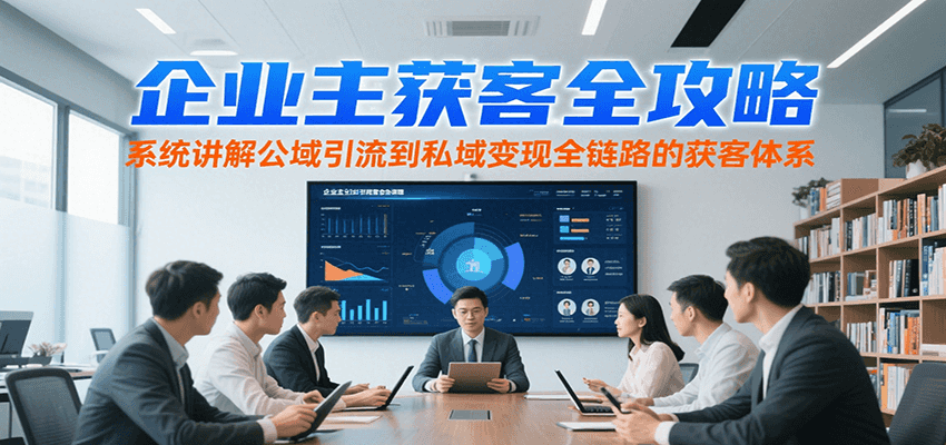 企业主获客全攻略，系统讲解公域引流到私域变现全链路的获客体系-刀客资源网