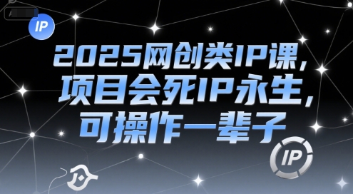 2025网创类IP课，项目会死IP永生，可操作一辈子-刀客资源网