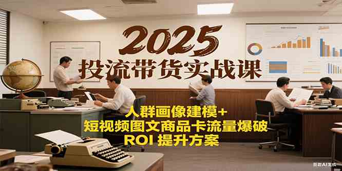 2025投流带货实战课：人群画像建模+短视频图文商品卡流量爆破ROI提升方案-刀客资源网