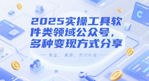 2025实操工具软件类领域公众号，多种变现方式分享-刀客资源网
