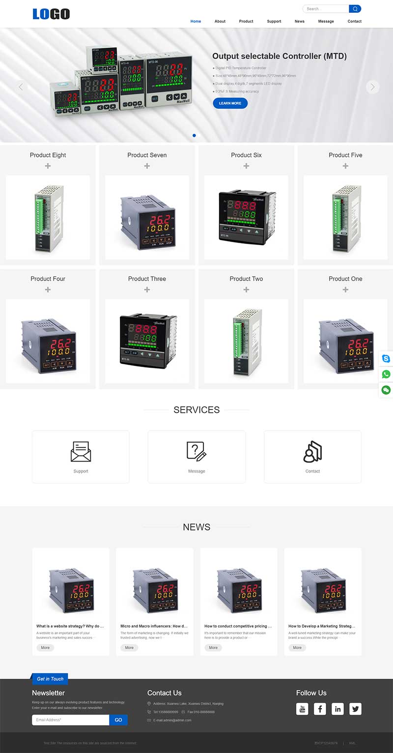 图片[1]-中英文外贸pbootcms网站模板 自适应-刀客资源网