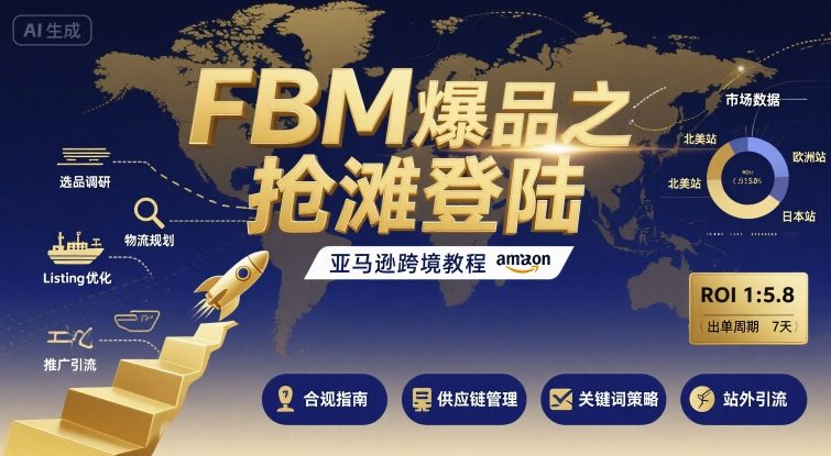 FBM爆品之抢滩登陆-亚马逊跨境教程-刀客资源网