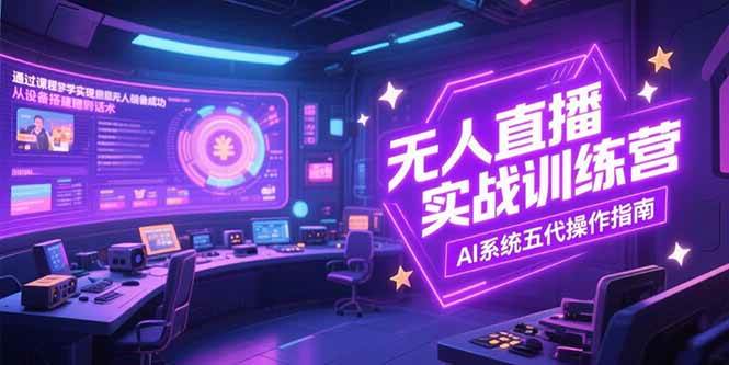 （15315期）无人直播实操训练营，从设备搭建到话术，AI系统五代操作指南(7月更新)-刀客资源网