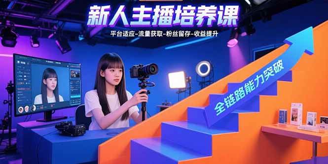 （15701期）新人主播培养课：平台适应-流量获取-粉丝留存-收益提升 全链路能力突破-刀客资源网