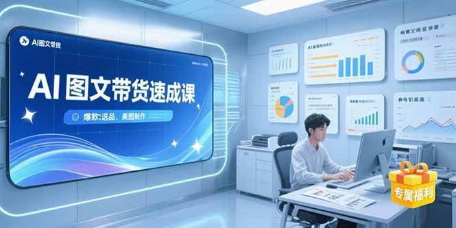 （15416期）AI图文带货速成课，养号引流秘籍，爆款选品策略，美图制作全流程-刀客资源网