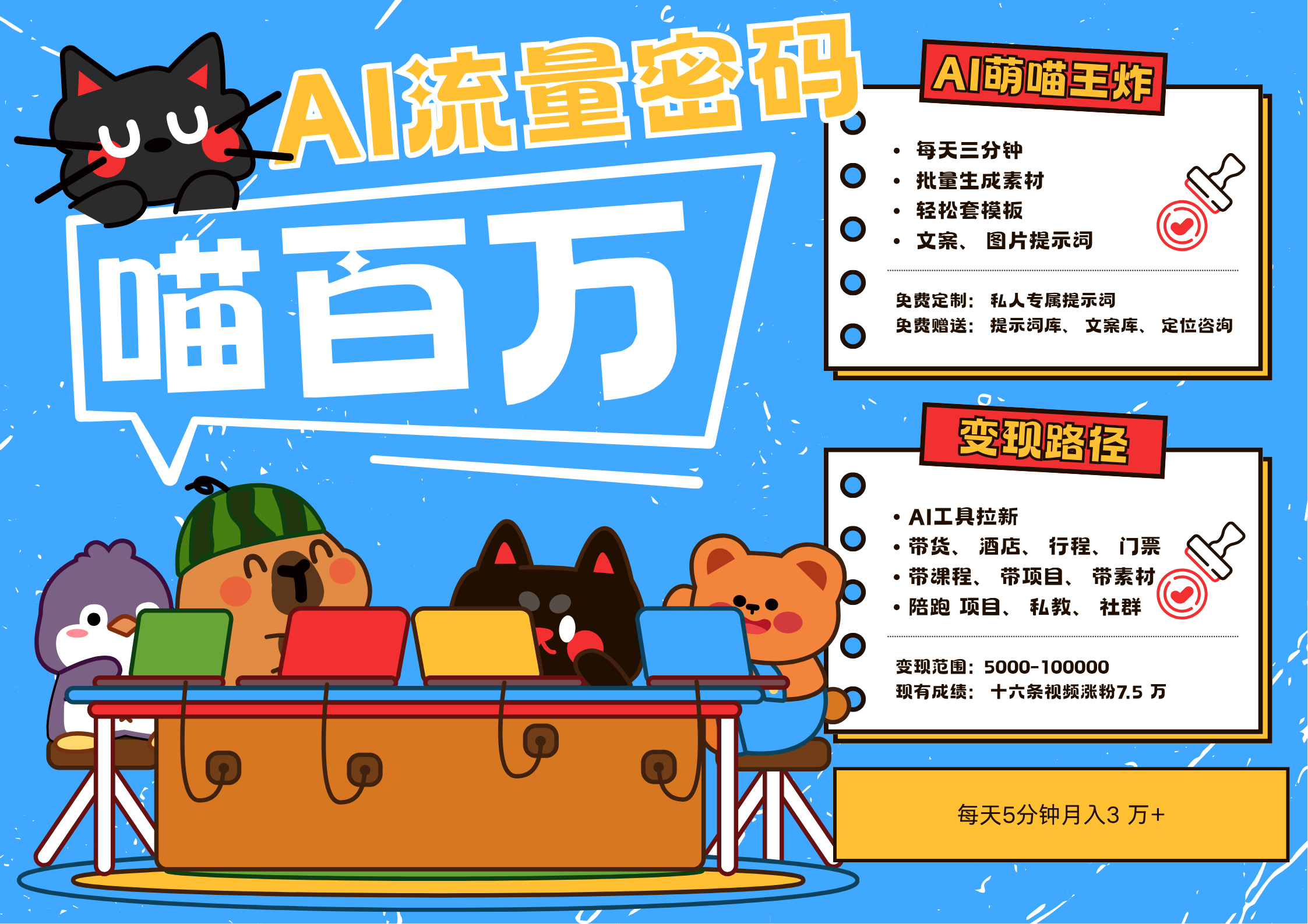 AI+宠物+旅行，2025最火流量密码 轻松用AI宠物做文旅账号，N种变现渠道月入五位数-刀客资源网