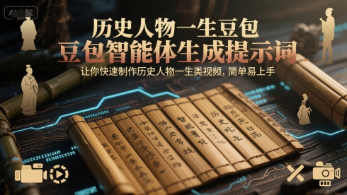 历史人物一生豆包智能体生成提示词，让你快速制作历史人物一生类视频，简单易上手-刀客资源网